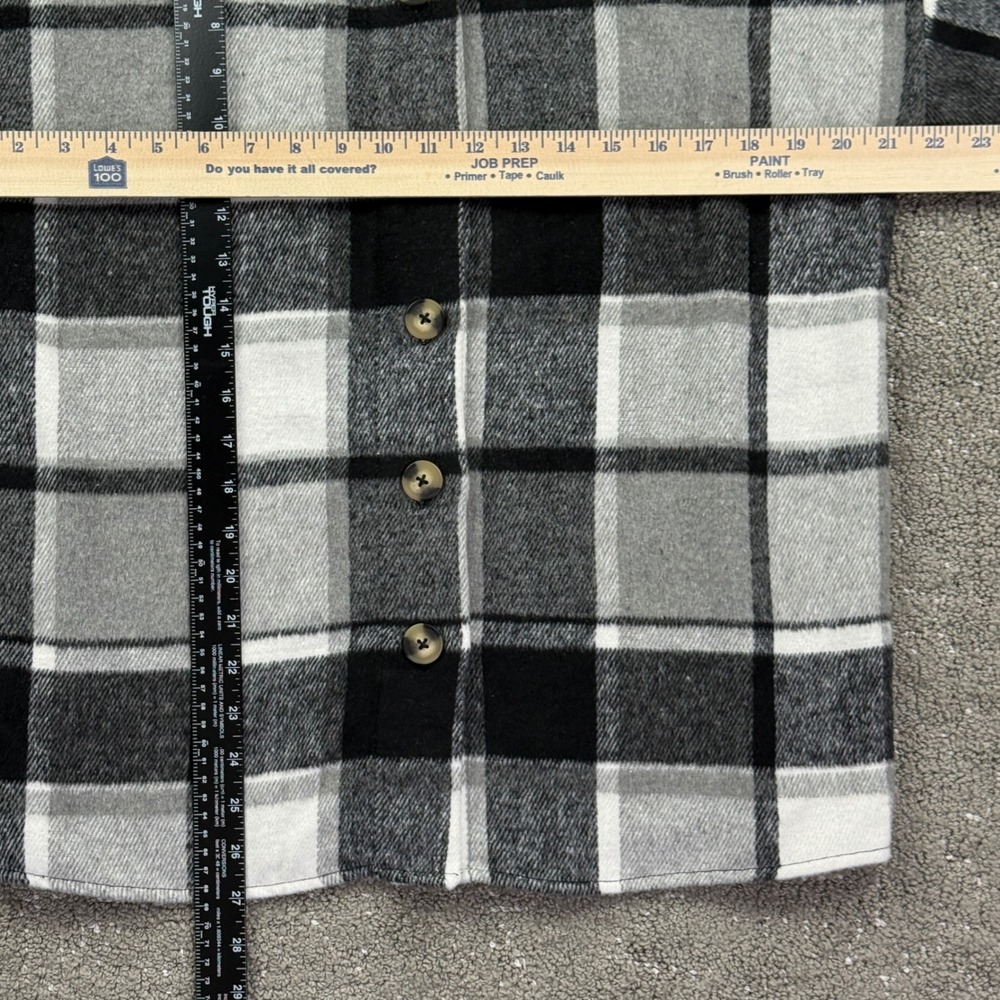 Gameday Couture Buffalo Bills Shacket Womens Small Grey Plaid Flannel Fan Sporty - Picture 5 of 8